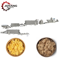 Productielijn voor het maken van multigrain frosted corn wheat bran flakes, chocoladeballetjes, schelpjes, ringen en ontbijtgranen met een extruder.