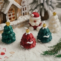 Velas Aromáticas Elite en Forma de Árbol de Navidad 3D, Caja de Color Independiente, Mini Velas para Tiendas, Regalos Navideños y Decoración