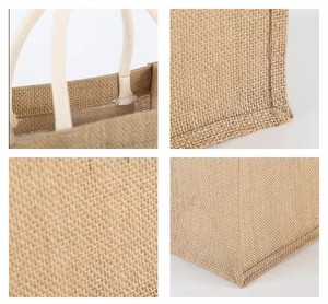 Fabricants sacs d'épicerie naturels personnalisés sacs en toile de jute sacs de plage sac fourre-tout en jute jute sac fourre-tout en toile de jute vierge - Product Image 3