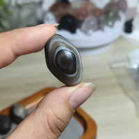 Vente en gros de pierres précieuses naturelles en vrac, agate noire pour cadeau, artisanat en cristal
