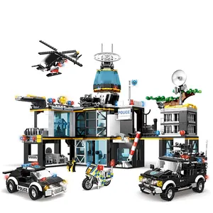 Building Block Model Retail Sale Student City Police Station Car SWAT Team Car Building Block Brick Set Educational Assemble Diy