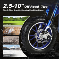 Mini moto à essence 50cc 4 temps fabriquée en Chine, petite moto tout-terrain à longue autonomie (30 km), moto de poche pour enfant