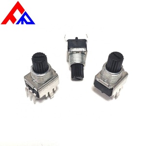 โพเทนชิโอมิเตอร์แบบหมุน 3 ขา คาร์บอนคอมโพสิต แกนแบบมีร่องเกลียว M9 ขาแบบ PC 1 ช่อง 1 รอบ ปรับได้ - Product Image 2