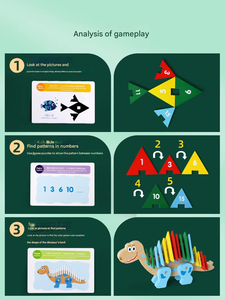 Sáng Tạo Khủng Long Toán Học Pháp Luật Số Bằng Gỗ Phù Hợp Với Trò Chơi Giáo Dục Đồ Chơi Cho Trẻ Em - Product Image 6