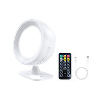 Appliques murales magnétiques adhésives rechargeables RVB LED amovibles Éclairage 15 couleurs Rotation à 360 ° tactile avec télécommande