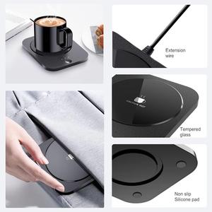 แผ่นรองแก้วเซรามิคอุ่นร้อนอัจฉริยะแบบสัมผัส USB สำหรับขายส่ง พร้อมระบบควบคุมอุณหภูมิ และสามารถสกรีนโลโก้ได้ - Product Image 3