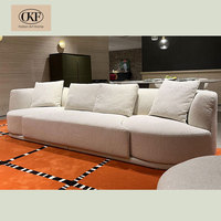 Canapé OKF italien moderne de luxe avec fauteuil rotatif irrégulier sectionnel modulaire de salon pivotant