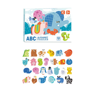 Монтессори-пазлы с мультяшными животными для развития познавательных способностей, развивающие игрушки для детей, раннего возраста, улучшающие когнитивные способности. - Product Image 1