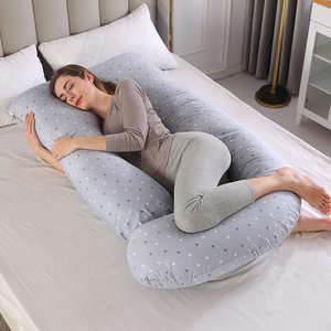 Oreiller de corps en velours personnalisé en forme de <span class=keywords><strong>J</strong></span> Massage de refroidissement à mémoire de forme Support de maternité chauffant gonflable jetable pour portable - Product Image 5