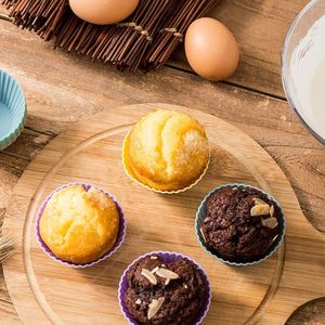 Wholesale Reusable Round Shape Mini <b>Silicone</b> <b>Baking</b> Pastry Liners <b>Baking</b> Cups Muffin Molds Cupcake - Product Image 2