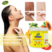 500g En gros Sel de bain exfoliant à l'aloe vera et aux fruits, Molato VC, Sel de carotte aux fruits et légumes, Gommage corporel