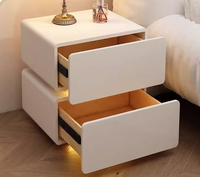 Moderne Simple en bois massif chevet casier crème chambre table de chevet armoire pour ménage salon petit appartement