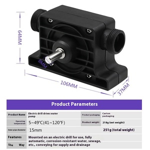 Portable Mini <strong>Electric</strong> Drill-Powered DC Self-Priming Centrifugal <strong>Pump</strong> for Home Use Customized OEM Household <strong>Water</strong> <strong>Pump</strong> - Product Image 3