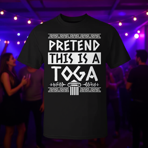 Disfraz de Fiesta con Diseño de Camiseta Tipo Toga, Color Negro, Unisex para Adultos - Product Image 3