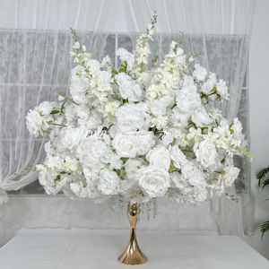 Bola de flores de boda blanca de 70 cm, decoración de flores de seda Artificial de alta calidad para decoración de mesa de boda - Product Image 1
