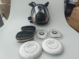 Máscara Facial Completa de Silicona con Doble Filtro Antivaho Iboate, Máscara Química - Product Image 3