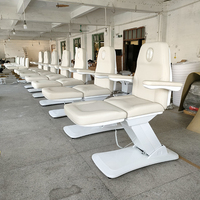Mobilier de salon de beauté table de massage en cuir blanc lit spa facial électrique à 3 moteurs à vendre