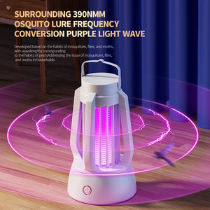 Lampe anti-moustiques électrique portable 3 modes avec éclairage de camping, rechargeable USB, piège à insectes et tue-mouches pour patio et bureau - Product Image 3