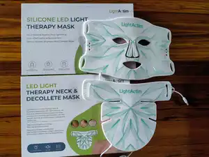 Máscara facial foldable com luz infravermelha popular, máscara de silicone para terapia de luz infravermelha, tratamento facial com LED, popularidade de 2024, corrente corporal