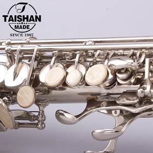 Color Plata Profesional Alto F #   Saxofón Soprano Curvo con Estuche - Product Image 2