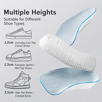 Semelles souples rehaussantes pour chaussures, avec soutien de la voûte plantaire, absorption des chocs et antidérapantes, talonnettes rehausseuses 1,5/2,5/3,5 cm pour hommes et femmes
