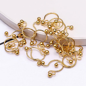 Clips d'oreilles en acier inoxydable 316L plaqué or et argent, vente en gros, composants pour la fabrication <span class=keywords><strong>de</strong></span> bijoux DIY - Product Image 5