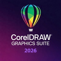 Logiciel de dessin et de conception vectorielle CorelDRAW Graphics Suite 2026, 24h/24 et 7j/7, installation simple, garantie après-vente