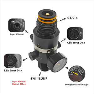 Regulador Giratorio de 360 Grados para Tanque de Aire Comprimido para Accesorios de <span class=keywords><strong>Paintball</strong></span> con Doble Junta Tórica y Presión de Salida de 800 PSI - Product Image 6