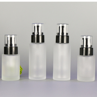 Flacon compte-gouttes en verre ambré transparent à épaulement plat, sérigraphié, pour huile capillaire, sérum et huile essentielle, 20ml, 30ml, 50ml, 80ml, 100ml