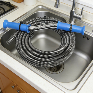 Outil de nettoyage de canalisations à ressort, embouts de perçage filetés en gros pour éviers de cuisine domestiques, nettoyeur d'égouts - Product Image 3