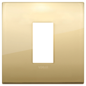 Vimar Wall <b>Switch</b> Gold Plate 9.9x9.8 Cm Single Toggle - Product Image 1