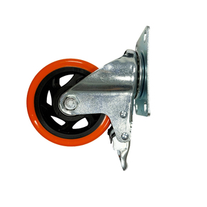 <span class=keywords><strong>Prix</strong></span> d'usine Roulettes pivotantes en PVC orange à usage moyen 2.5/3/4/5 pouces 100 mm avec chariot <span class=keywords><strong>Fort</strong></span> et roue <span class=keywords><strong>de</strong></span> roulettes d'équipement - Product Image 3