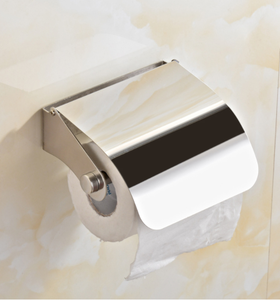 A parete in acciaio inox cromato carta igienica <span class=keywords><strong>portarotolo</strong></span> con coperchio - Product Image 3