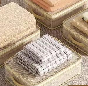 Sac de rangement transparent grande capacité pour literie et couettes, personnalisé en usine, avec fermeture éclair, en PVC, pliable, durable, léger et portable - Product Image 2