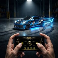Voiture RC miniature en alliage 1/64, 4 roues motrices, drift, contrôle par application 2.4G, corps en métal moulé sous pression, 60 minutes d'autonomie, jouet télécommandé pour enfants et adultes