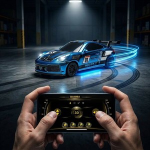 <span class=keywords><strong>Voiture</strong></span> RC miniature en alliage 1/64, 4 roues motrices, drift, contrôle par application 2.4G, corps en métal moulé sous pression, 60 minutes d'autonomie, jouet télécommandé pour enfants et adultes - Product Image 3