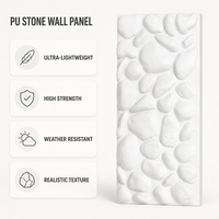 Panneau mural 3D en PU imitation pierre, étanche, revêtement mural en pierre artificielle, design pour projets de décoration murale extérieure
