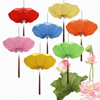 Lanterne suspendue en forme de lotus chinois, imperméable, décorative, lumineuse, pour jardin, salon de thé, terrasse