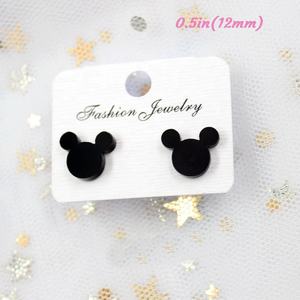 अनुकूलित 12/16 मिमी ग्लिटर एक्रिलिक महल स्टड इयररिंग्स महिला माउस सिर उच्च गुणवत्ता वाले स्टड इयररिंग्स - Product Image 3
