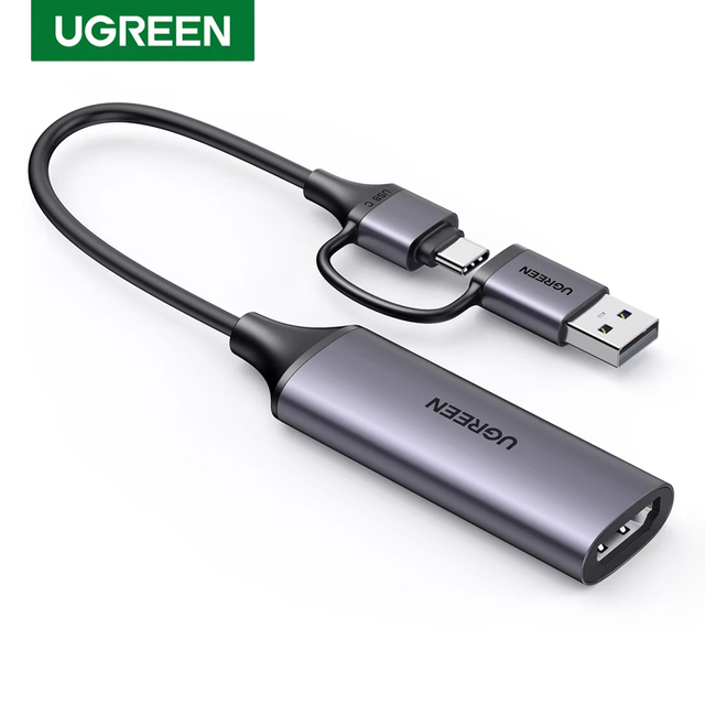 UGREEN HD-MI Video Capture Card 1080P 60Hz HD-MI to USB Type C Video Grabber Box for PC Computer Camera Live Streaming Record