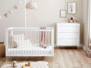 Ensemble de <span class=keywords><strong>chambre</strong></span> à coucher moderne vintage en <span class=keywords><strong>bois</strong></span> <span class=keywords><strong>blanc</strong></span> pour enfants avec berceau <span class=keywords><strong>et</strong></span> comptoir de couches Caractéristiques de sécurité pour <span class=keywords><strong>chambre</strong></span> à coucher - Product Image 4
