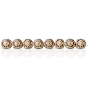 Bague de championnat personnalisée exquise définit huit étoiles légendaires du Temple de la renommée du basket-ball américain - Product Image 2
