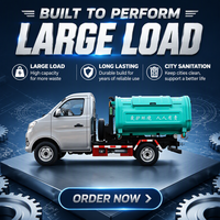 Camion benne à crochet léger HLW avec bras télescopique hydraulique, compacteur auto-déchargeur, moteur diesel Euro 3 pour déchets domestiques