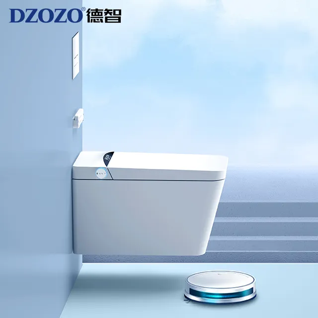 Wall Mounted Wc Heating Smart Toilet Bowl Modern Electronic Cover Smart Toilet With Remote Control