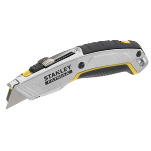 Stanley Fatmax 18mm Utility Knife Double Blade <b>Slide</b> Open Industrial Grade Cutting Tool - Product Image 1