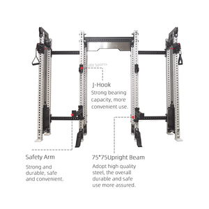 Rack Combinato Compatto All-in-One e Trainer Funzionale Salvaspazio per Palestra Domestica - Attrezzatura Fitness - Product Image 4