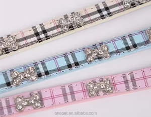 Collares de cuero para mascotas de diseñador escocés de alta calidad, collares de perro personalizados para perros cachorros - Product Image 4