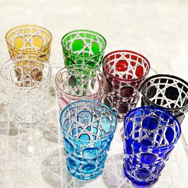 Nordic Japanese Hand Cut Wholesale Crystal Bar Party Cup Whisky Drinking Glasses