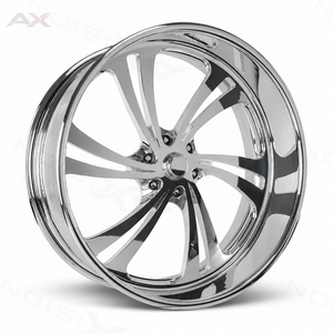 Jantes forgées sur mesure 24 26 28 pouces 6x135 6x5.5 Polies à lèvre profonde 6 branches pour Ford F150 GMC Sierra - Product Image 1