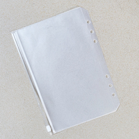 Organiseur A5 de style dessin animé avec fermeture éclair en PVC, écologique, classeur à 6 anneaux, pochette transparente pour carnet, fabriqué en Chine, marque Ba